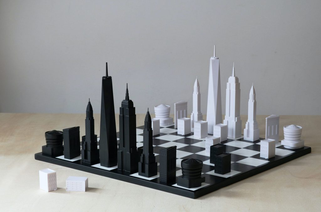 A unique chess set by Skyline chess