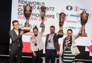 Maxime Vachier-Lagrave, Bibisara Assaubayeva, Nodirbek Abdusattorov and Alexandra Kosteniuk, Wins World Blitz Chess Championship 2021