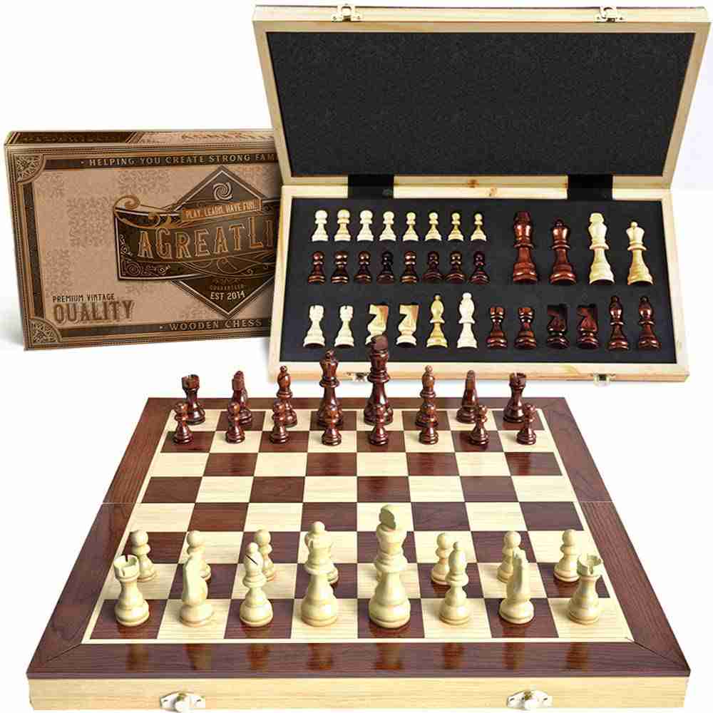 15" Magnetic Chess Board Set by aGreatLife