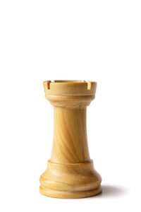 White Rook Isolated on White Background