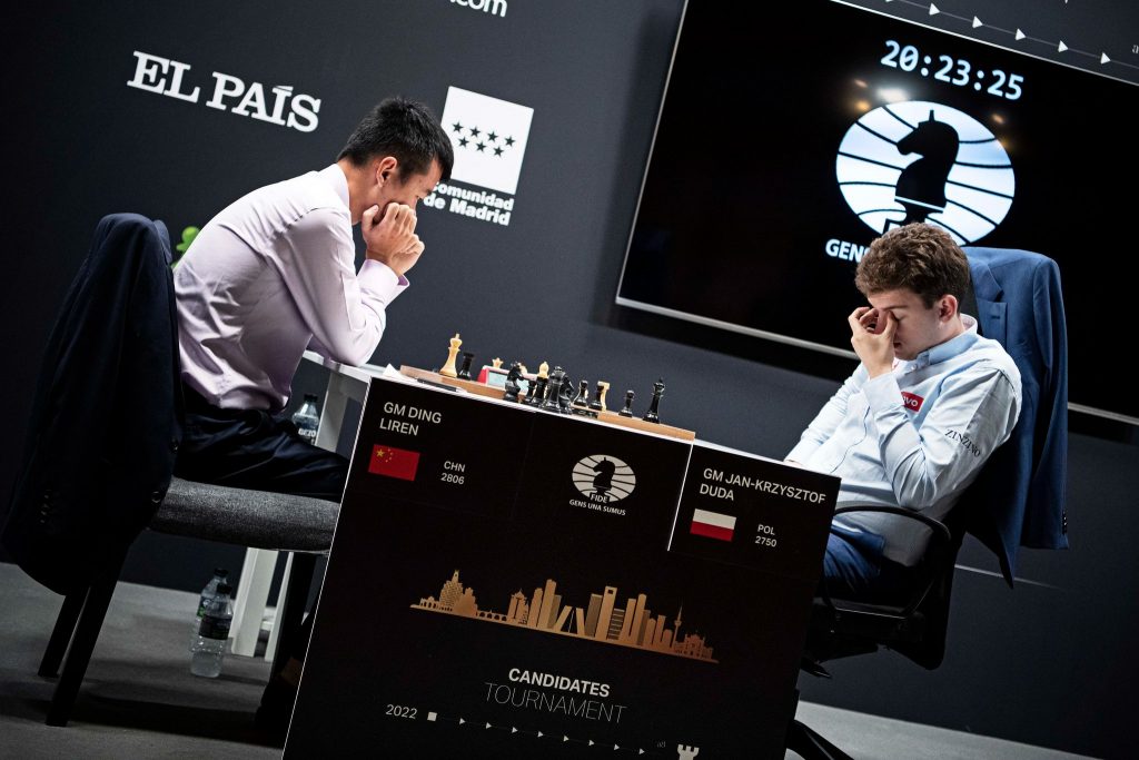 Round 9 of the FIDE Candidates Tournament 2022: Ding Liren V Jan-Krzysztof Duda