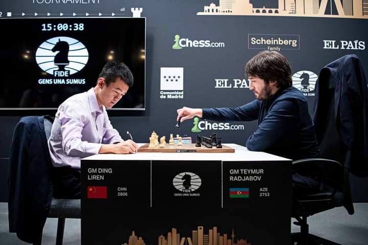 Ding vs Radjabov in Round 12 Of The FIDE Candidates Tournament 2022