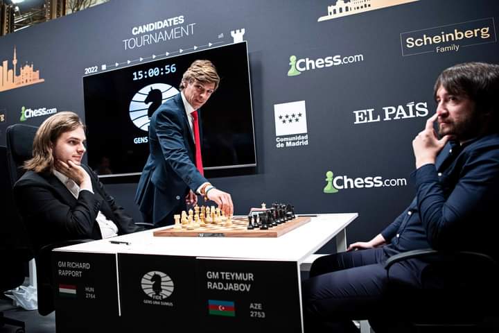 Rapport vs Radjabov in ROUND 14 OF THE CANDIDATES TOURNAMENT 2022