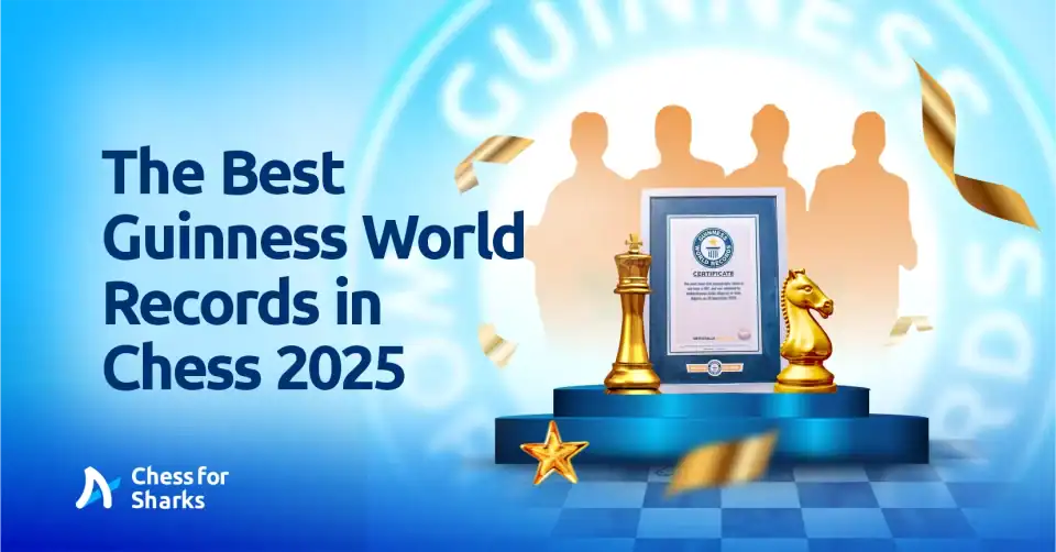 A graphic highlighting the guinness world records in chess