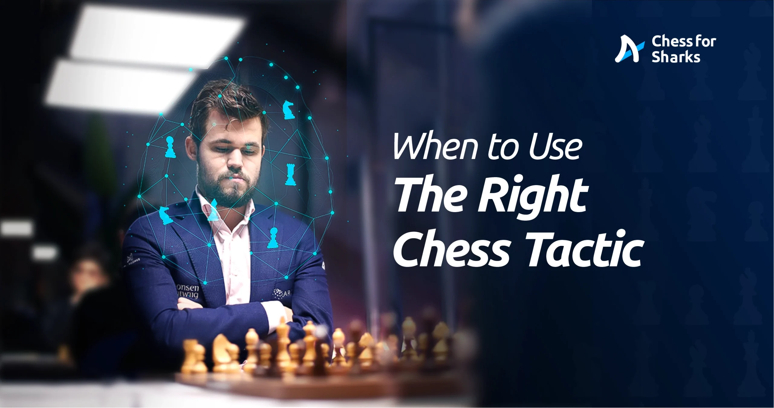Magnus Carlsen in focus mode to find chess tactics