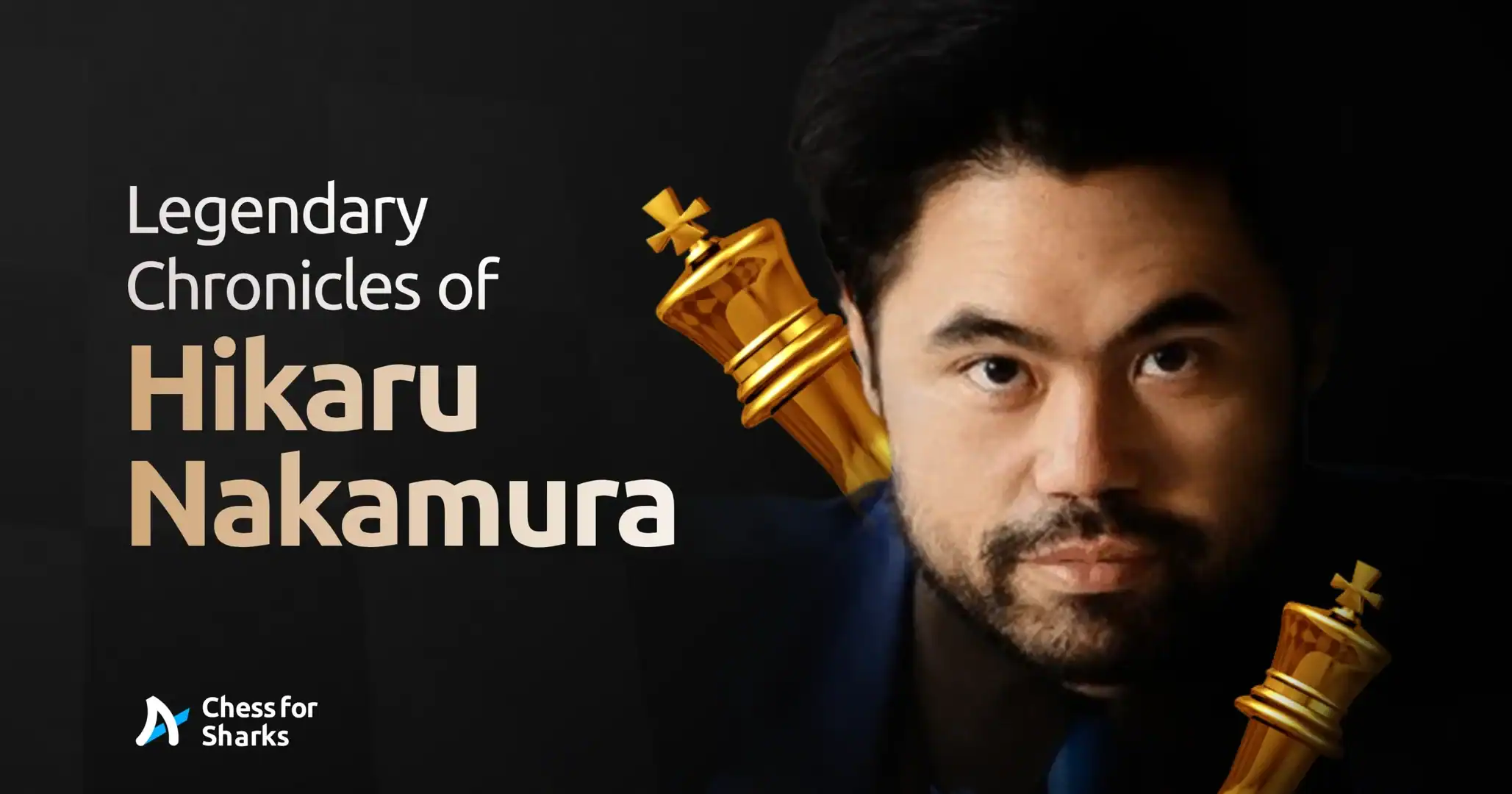 A graphic showing Hikaru Nakamura posing for a bold headshot