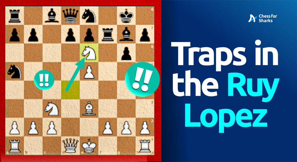 A position highlighting the outcome of one of the traps in the Ruy Lopez