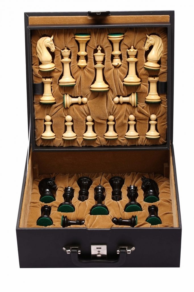 Chess pieces in its chess set