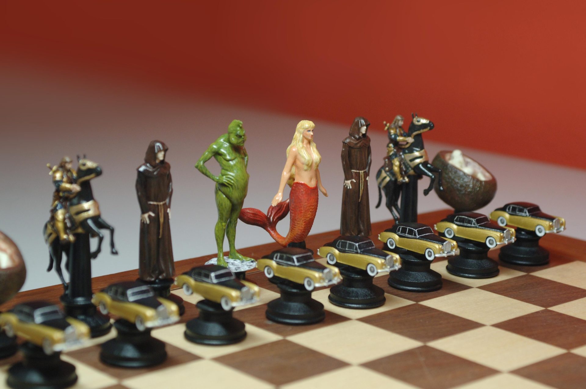 Custom 3D printed chess set