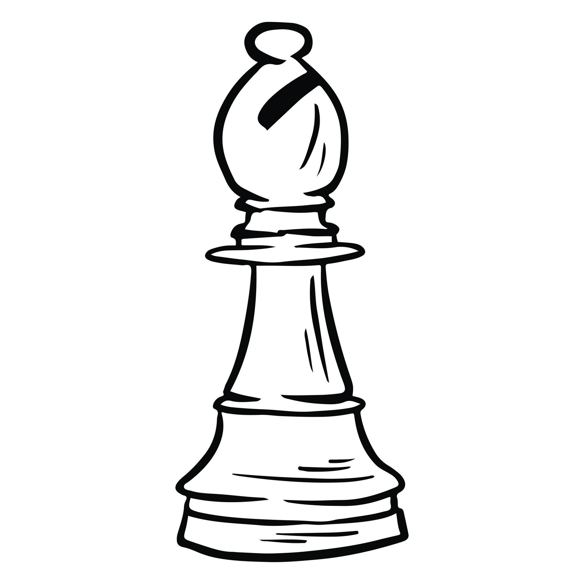 cartoon chess bishop